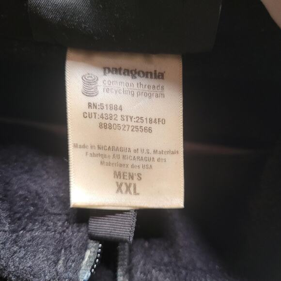 Patagonia Synchilla Vest Mens XXL Black Fleece Full Zip Pockets Warm Outdoors - Picture 4 of 9